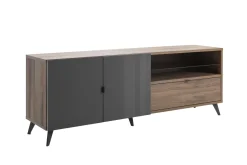 PORTA TV MOD. INFINITO NOCE BRERA E GRIGIO TITANIO LUCIDO in vendita online