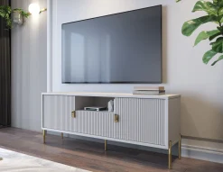 PORTA TV MOD. LOTUS CASHMERE EFFETTO CANNETTATO in vendita online