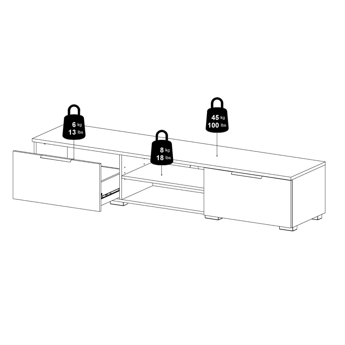 PORTA TV MOD. MATCH BIANCO LUCIDO: vendita online PORTA TV MOD. MATCH BIANCO LUCIDO in offerta