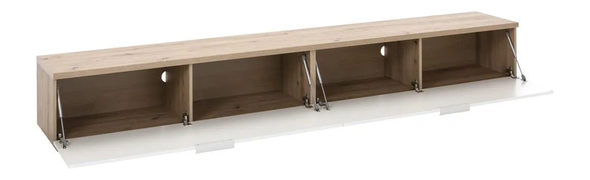 PORTA TV MOD. MUNDI ROVERE ARTISAN E BIANCO LUCIDO in vendita online