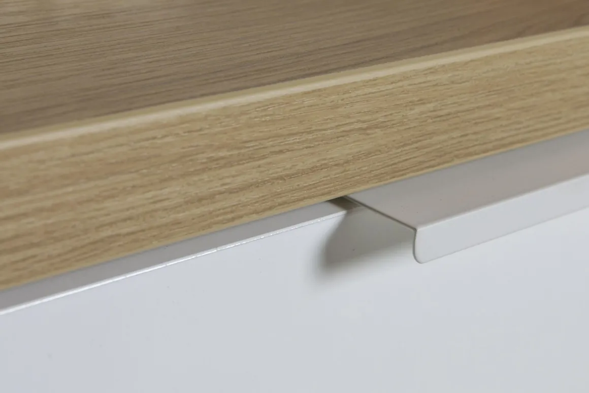 PORTA TV MOD. MUNDI ROVERE ARTISAN E BIANCO LUCIDO in vendita online
