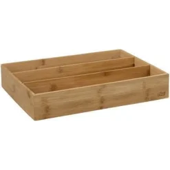 PORTAUTENSILI TIDY SMART 3 SCOMPARTI IN BAMBU' 28X38X7CM