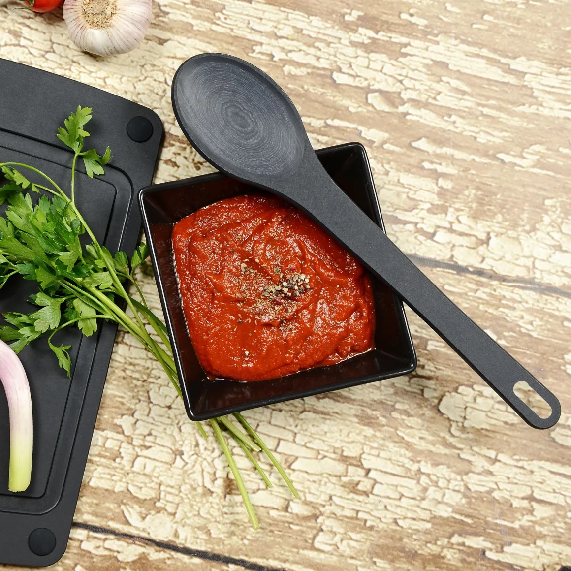 POSATE DA INSALATA GOURMET NERO 29.8X6.2CM