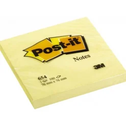 POST-IT - BLOCCO 100 FF ADESIVI GIALLI 76X76mm : vendita online POST-IT - BLOCCO 100 FF ADESIVI GIALLI 76X76mm in offerta