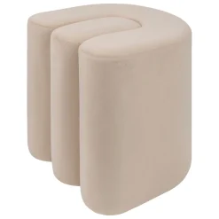 POUF BOLAN DIAM. CM 39.5 H. 40.5 IN VELLUTO BEIGE: vendita online POUF BOLAN DIAM. CM 39.5 H. 40.5 IN VELLUTO BEIGE in offerta