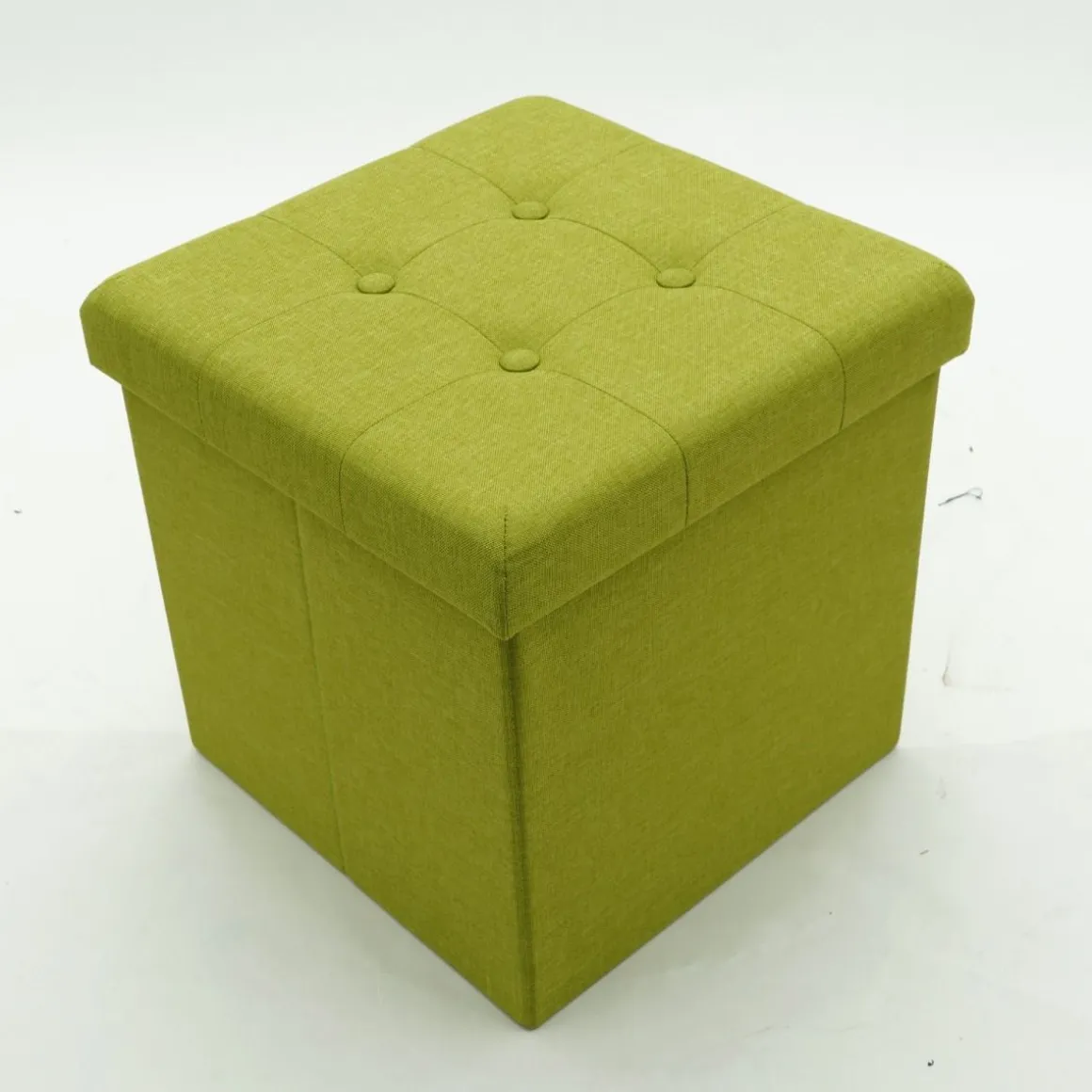 POUF CONTENITORE PIEGHEVOLE CM 40X40 H. 40 TESSUTO VERDE : vendita online POUF CONTENITORE PIEGHEVOLE CM 40X40 H. 40 TESSUTO VERDE in offerta