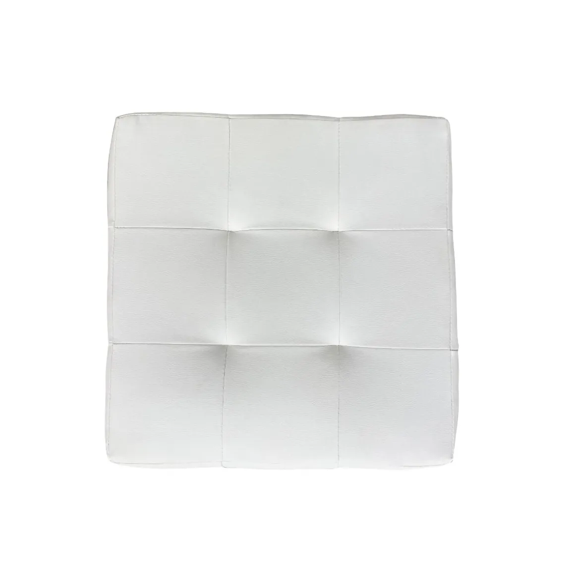 POUF CONTENITORE CM 44X44 H. 45 IN ECOPELLE BIANCO : vendita online POUF CONTENITORE CM 44X44 H. 45 IN ECOPELLE BIANCO in offerta