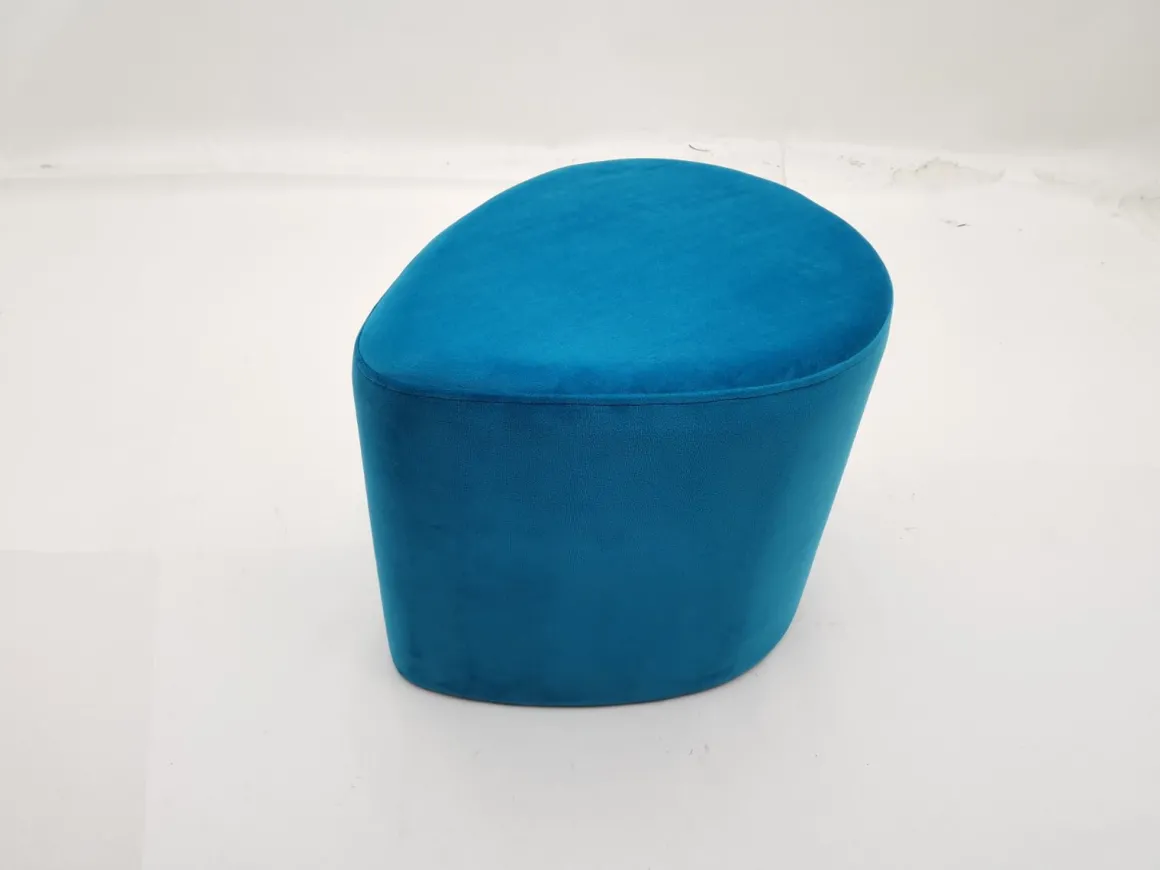 POUFF GOCCIA CM 45X38 H. 35 IN TESSUTO EFFETTO VELLUTO BLU PETROLIO: vendita online POUFF GOCCIA CM 45X38 H. 35 IN TESSUTO EFFETTO VELLUTO BLU PETROLIO in offerta