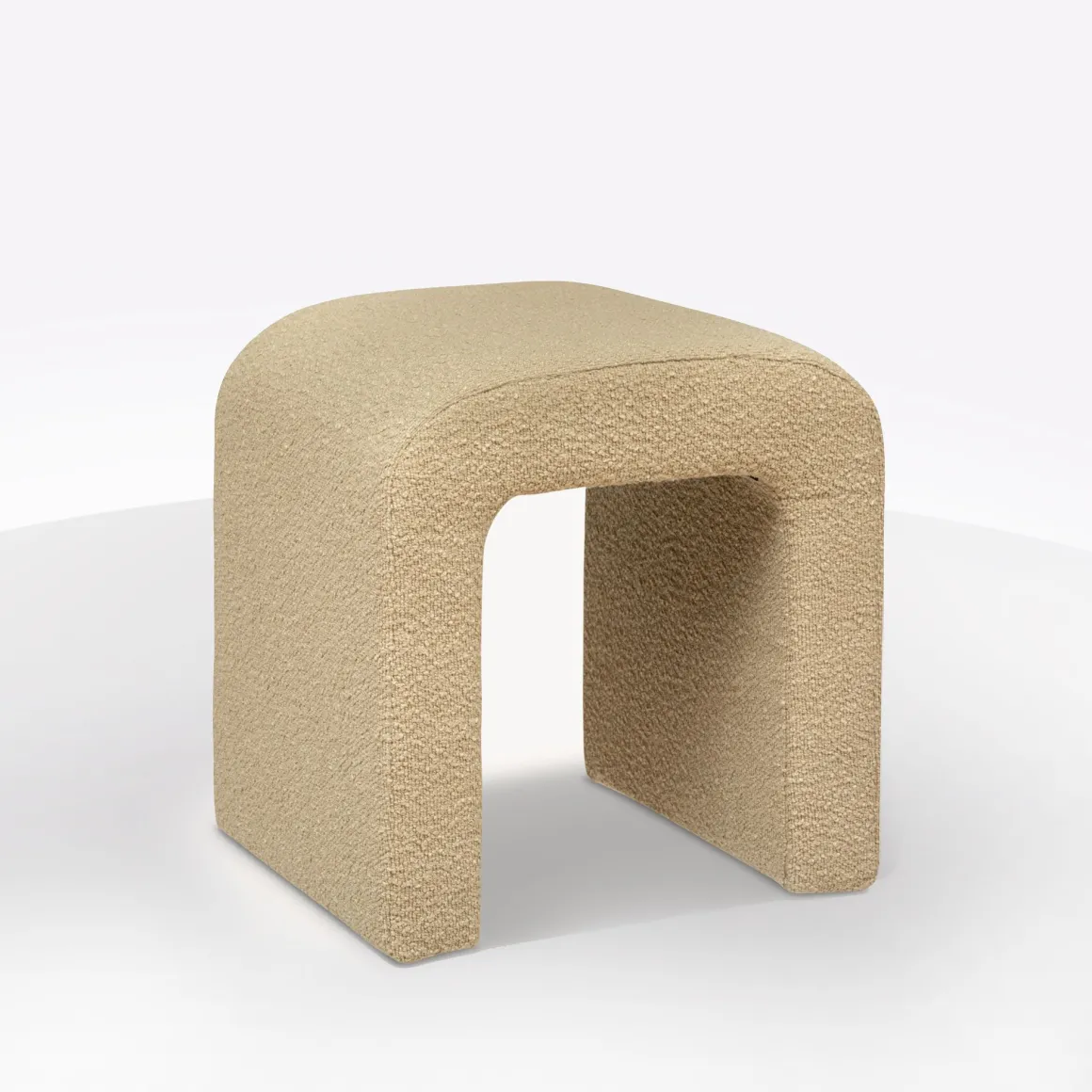 POUF SEVI TESSUTO EFFETTO BOUCLE' BEIGE: vendita online POUF SEVI TESSUTO EFFETTO BOUCLE' BEIGE in offerta