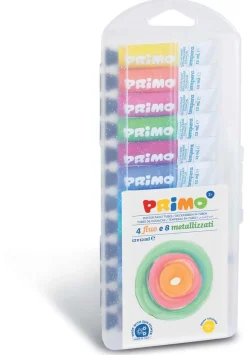 PRIMO - SET 4 COLORI TEMPERA FLUO E 8 COLORI METALLIZZATI IN TUBETTO DA 12ML: vendita online PRIMO - SET 4 COLORI TEMPERA FLUO E 8 COLORI METALLIZZATI IN TUBETTO DA 12ML in offerta