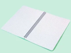 Quaderno con fori a quadretti: Quaderno monocromo con fori