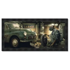 QUADRO GARAGE D'EPOCA 63X140CM: vendita online QUADRO GARAGE D'EPOCA 63X140CM in offerta