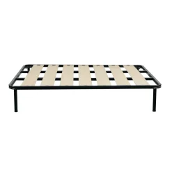 RETE MATRIMONIALE 160X190 IN METALLO NERO CON 7 DOGHE