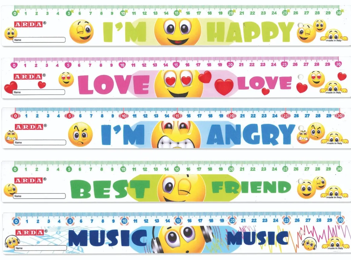 RIGHELLO EMOTION 25 PEZZI 30CM ASSORTITO: vendita online RIGHELLO EMOTION 25 PEZZI 30CM ASSORTITO in offerta