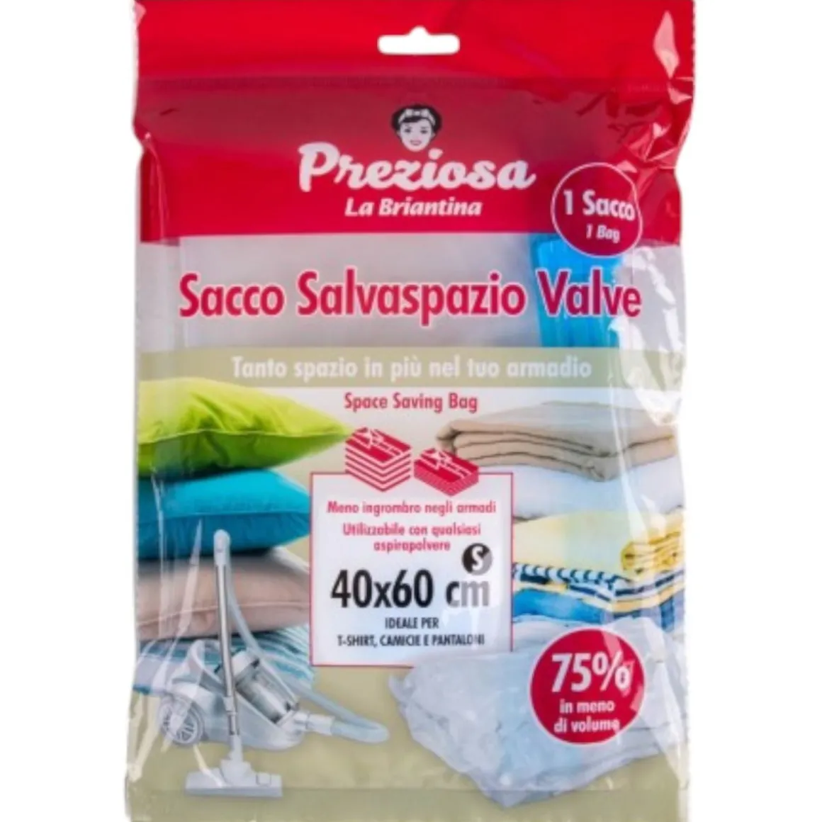 SACCHETTO SALVASPAZIO VALVE 40X60CM: vendita online SACCHETTO SALVASPAZIO VALVE 40X60CM in offerta