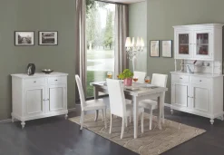 SALA DA PRANZO CLASSICA LACCATO BIANCO