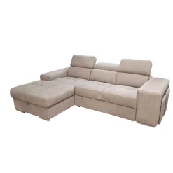 SALOTTO ANGOLARE SOFIA CON CHAISE LONGUE SX IN TESSUTO BEIGE: vendita online SALOTTO ANGOLARE SOFIA CON CHAISE LONGUE SX IN TESSUTO BEIGE in offerta