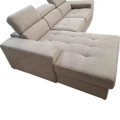 SALOTTO ANGOLARE SOFIA CON CHAISE LONGUE SX IN TESSUTO BEIGE: vendita online SALOTTO ANGOLARE SOFIA CON CHAISE LONGUE SX IN TESSUTO BEIGE in offerta