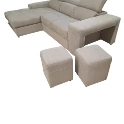 SALOTTO ANGOLARE SOFIA CON CHAISE LONGUE SX IN TESSUTO BEIGE: vendita online SALOTTO ANGOLARE SOFIA CON CHAISE LONGUE SX IN TESSUTO BEIGE in offerta