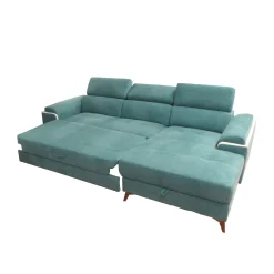 SALOTTO EROS CON CHAISE LONGUE DX IN TESSUTO TURCHESE: vendita online SALOTTO EROS CON CHAISE LONGUE DX IN TESSUTO TURCHESE in offerta
