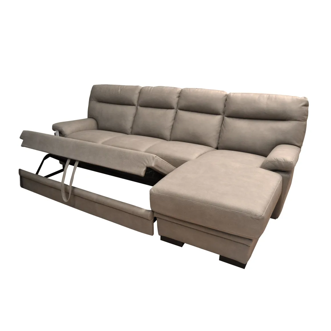 SALOTTO FLAVIA CON PENISOLA DX IN TESSUTO TAUPE: vendita online SALOTTO FLAVIA CON PENISOLA DX IN TESSUTO TAUPE in offerta