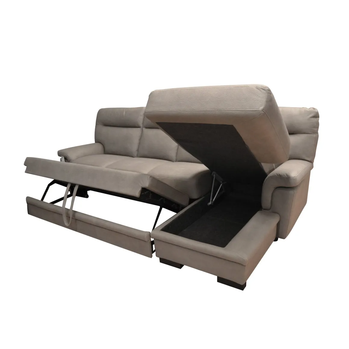 SALOTTO FLAVIA CON PENISOLA DX IN TESSUTO TAUPE: vendita online SALOTTO FLAVIA CON PENISOLA DX IN TESSUTO TAUPE in offerta
