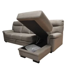 SALOTTO FLAVIA CON PENISOLA DX IN TESSUTO TAUPE: vendita online SALOTTO FLAVIA CON PENISOLA DX IN TESSUTO TAUPE in offerta
