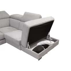 SALOTTO GIADA ANGOLARE DX IN TESSUTO GRIGIO CHIARO: vendita online SALOTTO GIADA ANGOLARE DX IN TESSUTO GRIGIO CHIARO in offerta