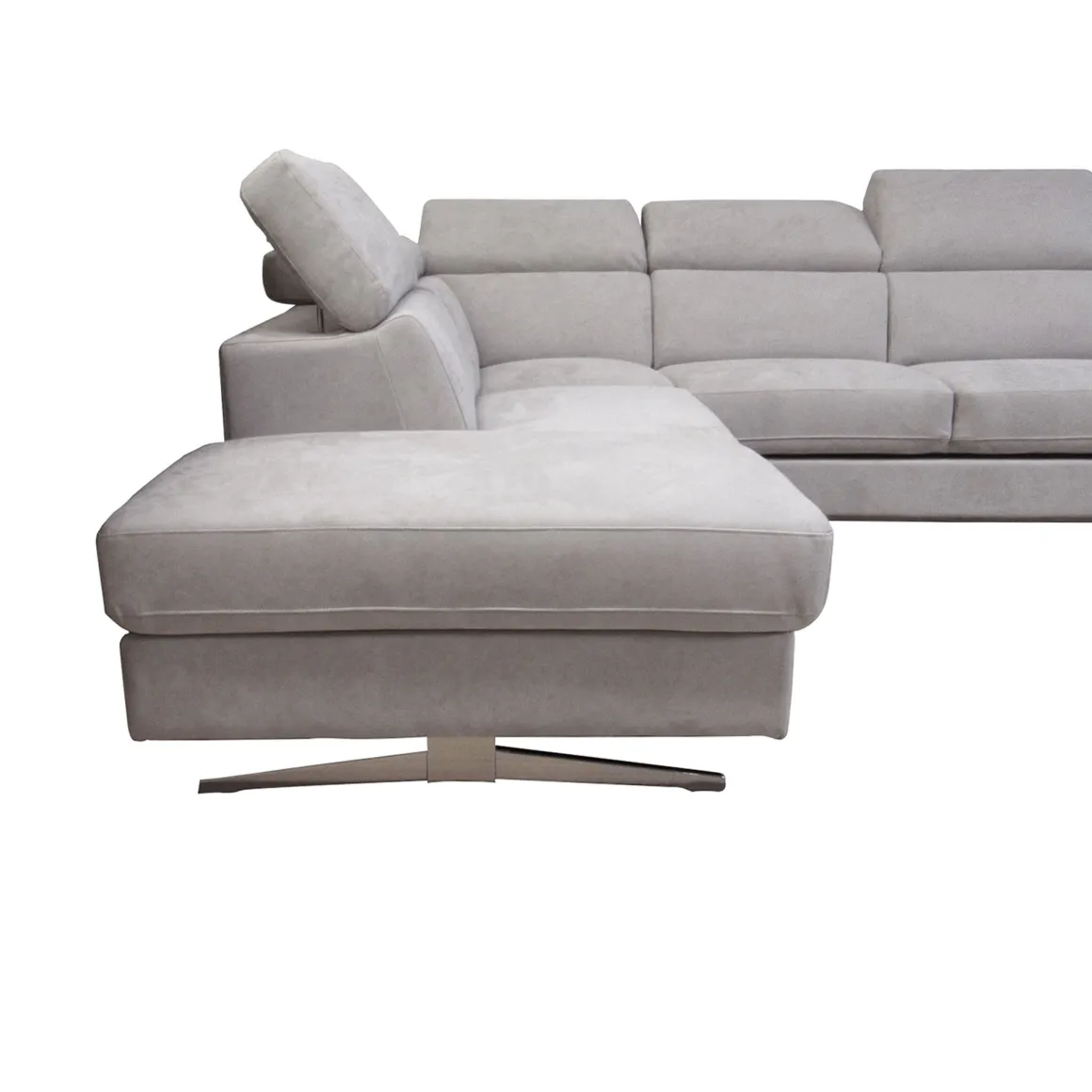 SALOTTO GIADA ANGOLARE SX IN TESSUTO GRIGIO CHIARO: vendita online SALOTTO GIADA ANGOLARE SX IN TESSUTO GRIGIO CHIARO in offerta