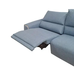 SALOTTO LILO RELAX ELETTRICO CON PENISOLA DX IN TESSUTO AZZURRO: vendita online SALOTTO LILO RELAX ELETTRICO CON PENISOLA DX IN TESSUTO AZZURRO in offerta