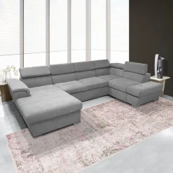 SALOTTO LONDON ANGOLARE IN TESSUTO GRIGIO: vendita online SALOTTO LONDON ANGOLARE IN TESSUTO GRIGIO in offerta