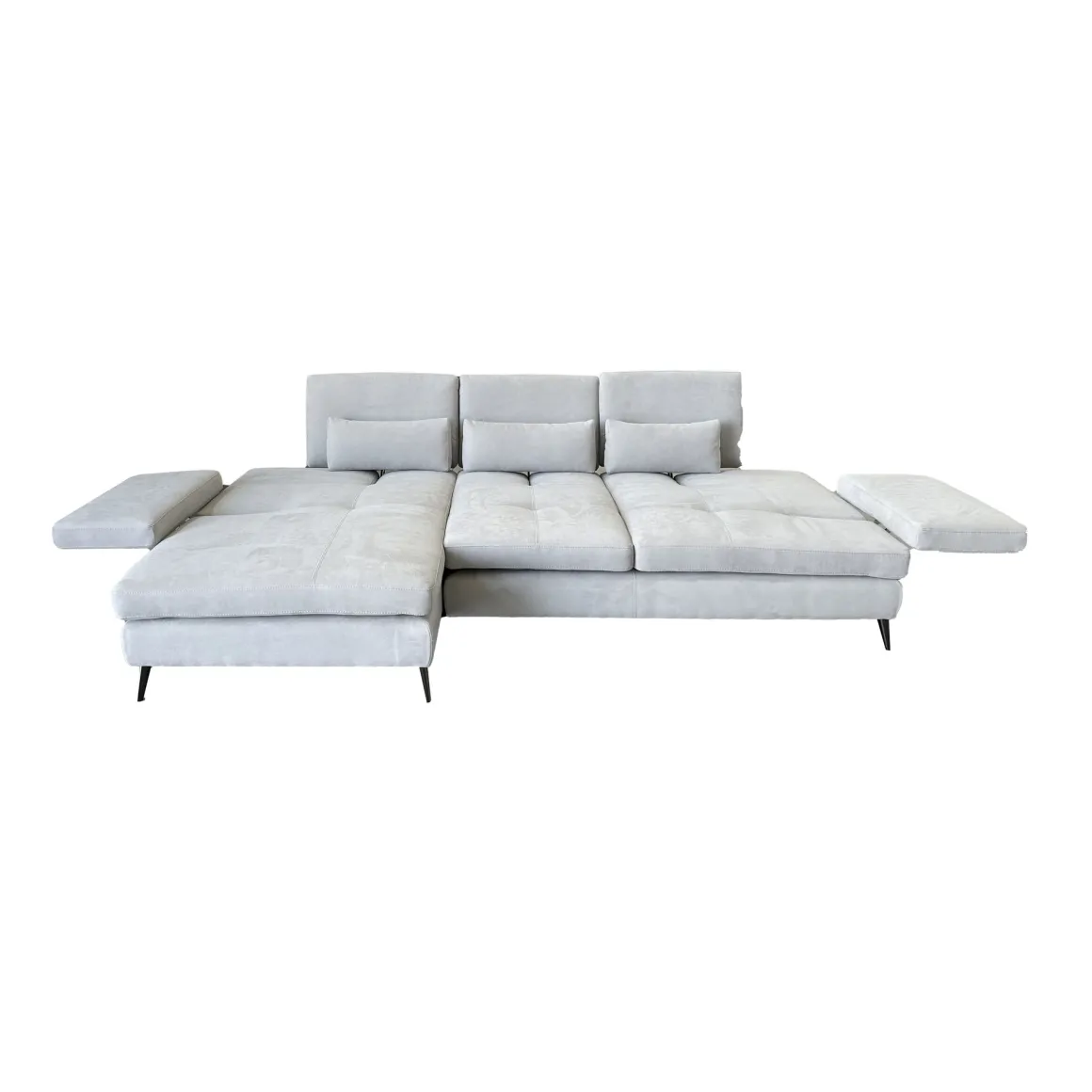 SALOTTO MOD. ELENA CON PENISOLA SX IN TESSUTO GRIGIO: vendita online SALOTTO MOD. ELENA CON PENISOLA SX IN TESSUTO GRIGIO in offerta