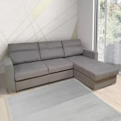 SALOTTO MOD. KENDALL CON PENISOLA E CARRELLO ESTRAIBILE IN TESSUTO GRIGIO: vendita online SALOTTO MOD. KENDALL CON PENISOLA E CARRELLO ESTRAIBILE IN TESSUTO GRIGIO in offerta