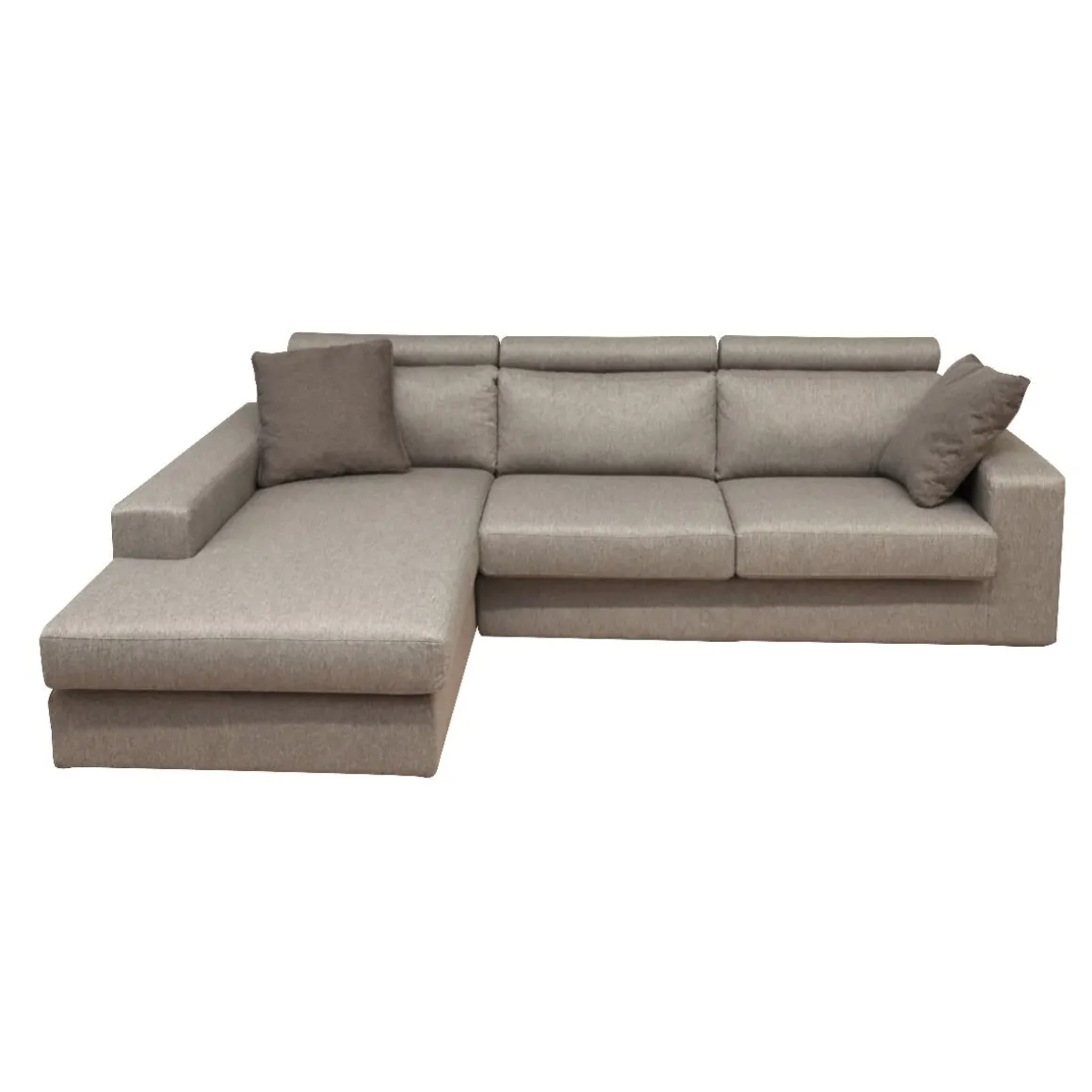 SALOTTO ROMA CON PENISOLA SX IN TESSUTO BEIGE: vendita online SALOTTO ROMA CON PENISOLA SX IN TESSUTO BEIGE in offerta