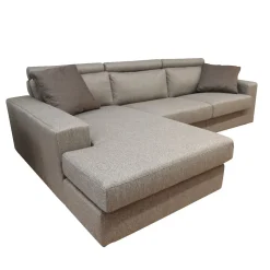 SALOTTO ROMA CON PENISOLA SX IN TESSUTO BEIGE: vendita online SALOTTO ROMA CON PENISOLA SX IN TESSUTO BEIGE in offerta