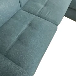 SALOTTO SOFIA CON ANGOLO CONTENITORE DX IN TESSUTO VERDE CHIARO E VERDE SCURO: vendita online SALOTTO SOFIA CON ANGOLO CONTENITORE DX IN TESSUTO VERDE CHIARO E VERDE SCURO in offerta