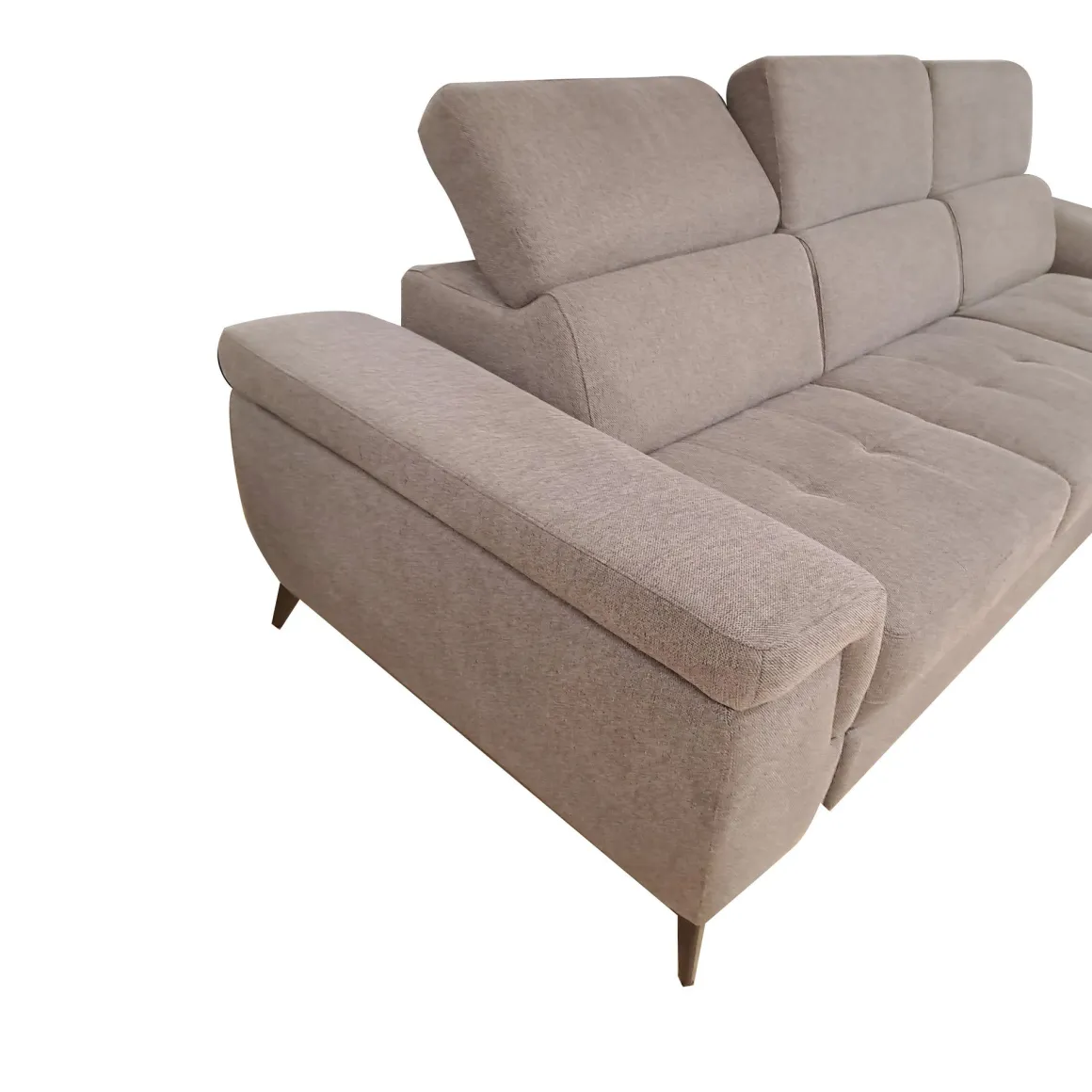 SALOTTO STELLA CHAISE LONGUE DX CON CARRELLO ESTRAIBILE IN TESSUTO TORTORA: vendita online SALOTTO STELLA CHAISE LONGUE DX CON CARRELLO ESTRAIBILE IN TESSUTO TORTORA in offerta
