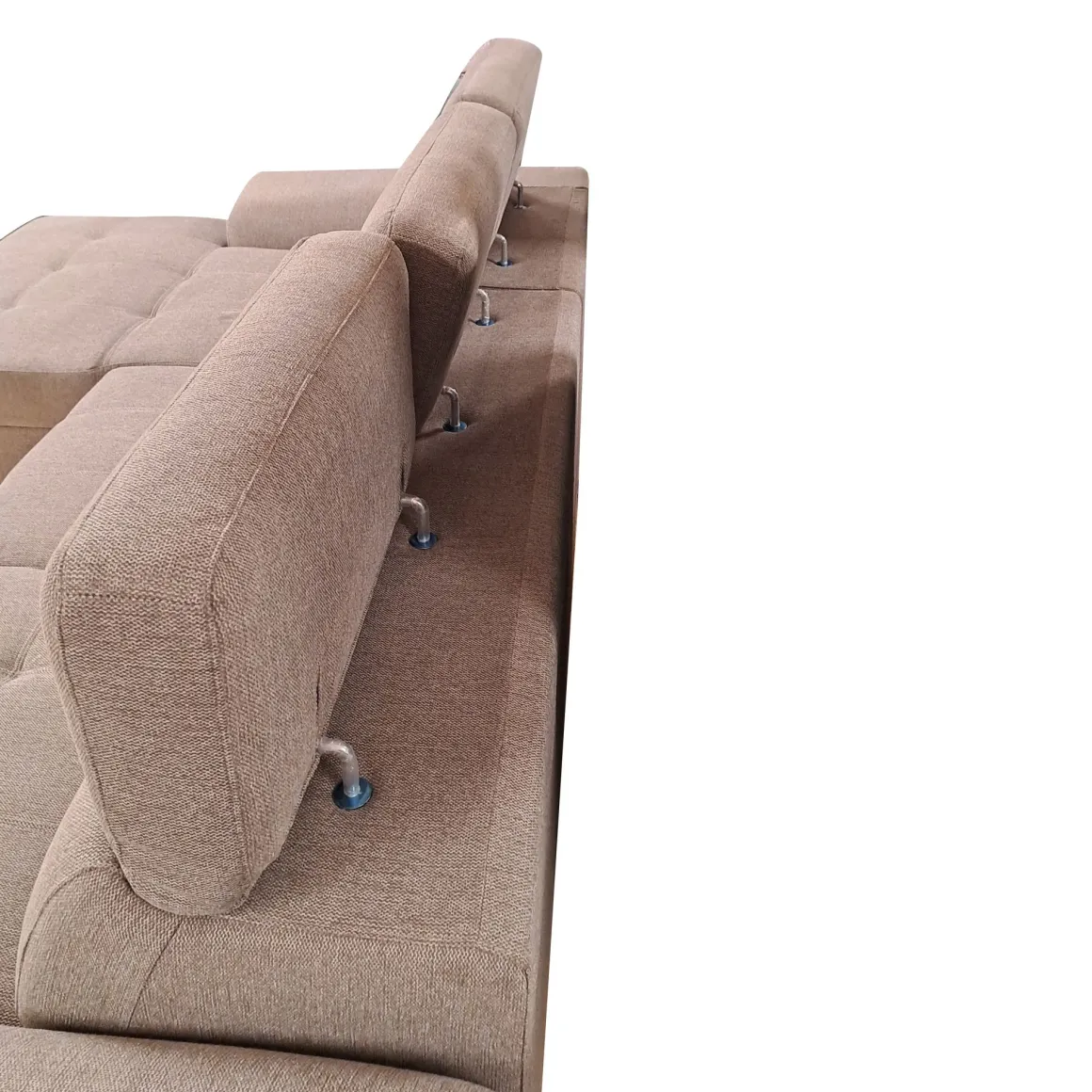 SALOTTO STELLA CHAISE LONGUE SX CON CARRELLO ESTRAIBILE IN TESSUTO TORTORA: vendita online SALOTTO STELLA CHAISE LONGUE SX CON CARRELLO ESTRAIBILE IN TESSUTO TORTORA in offerta