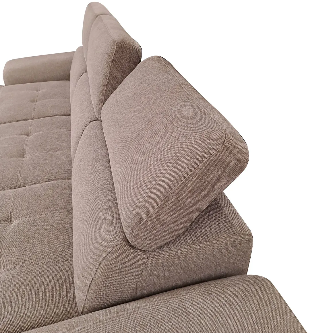 SALOTTO STELLA CHAISE LONGUE SX CON CARRELLO ESTRAIBILE IN TESSUTO TORTORA: vendita online SALOTTO STELLA CHAISE LONGUE SX CON CARRELLO ESTRAIBILE IN TESSUTO TORTORA in offerta