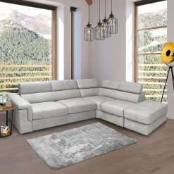 SALOTTO TETRIS ANGOLARE DX CON RETE ELETTROSALDATA IN TESSUTO GRIGIO CHIARO: vendita online SALOTTO TETRIS ANGOLARE DX CON RETE ELETTROSALDATA IN TESSUTO GRIGIO CHIARO in offerta
