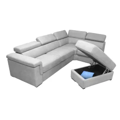 SALOTTO TETRIS ANGOLARE DX CON RETE ELETTROSALDATA IN TESSUTO GRIGIO CHIARO: vendita online SALOTTO TETRIS ANGOLARE DX CON RETE ELETTROSALDATA IN TESSUTO GRIGIO CHIARO in offerta