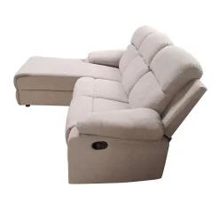SALOTTO ULISSE CHAISE LONGUE SX CON RECLINER MANUALE TESSUTO TORTORA CHIARO: vendita online SALOTTO ULISSE CHAISE LONGUE SX CON RECLINER MANUALE TESSUTO TORTORA CHIARO in offerta
