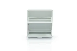 Scarpiera bassa bianca: scarpiera bassa 2 ante bianco fiammato