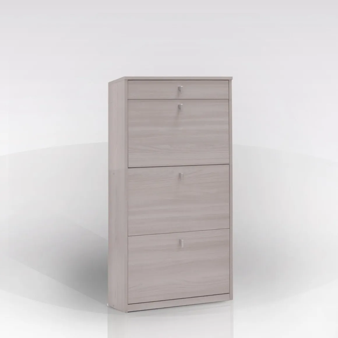 Scarpiera bassa: scarpiera bassa con 3 ribalte olmo chiaro