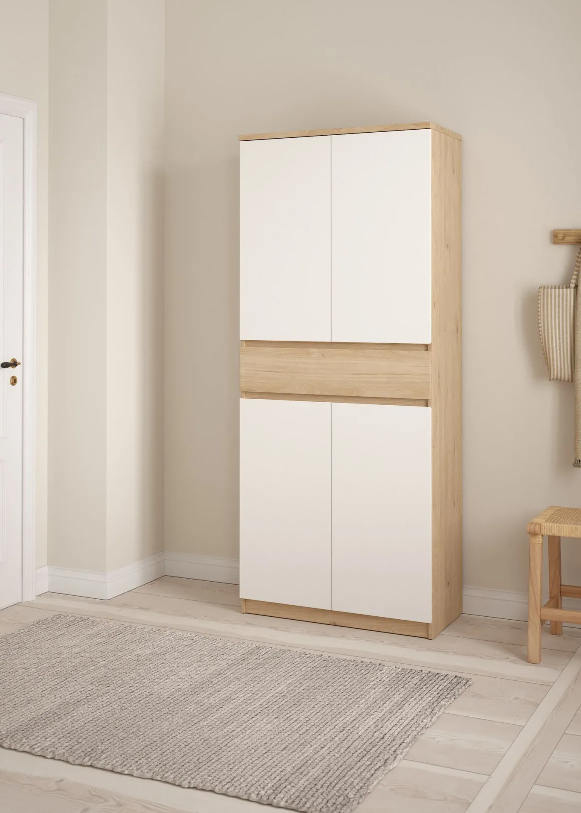 SCARPIERA MOD. NAIA CM 80,4X40 H. 191,7 HICKORY JACKSON E BIANCO OPACO: vendita online SCARPIERA MOD. NAIA CM 80,4X40 H. 191,7 HICKORY JACKSON E BIANCO OPACO in offerta