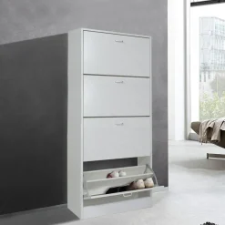 SCARPIERA 4 RIBALTE CM 63X24 H. 150 ROVERE SBIANCATO: vendita online SCARPIERA 4 RIBALTE CM 63X24 H. 150 ROVERE SBIANCATO in offerta