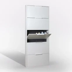 SCARPIERA 5 RIBALTE MOD. ESPRESSO CM 65X15 H.173,5 BIANCO OPACO: vendita online SCARPIERA 5 RIBALTE MOD. ESPRESSO CM 65X15 H.173,5 BIANCO OPACO in offerta