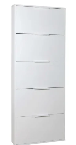 SCARPIERA 5 RIBALTE MOD. ESPRESSO CM 65X15 H.173,5 BIANCO OPACO: vendita online SCARPIERA 5 RIBALTE MOD. ESPRESSO CM 65X15 H.173,5 BIANCO OPACO in offerta