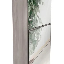 SCARPIERA 4 RIBALTE MOD. MULTIUSO CM 62X18 H. 150 OLMO E SPECCHIO : vendita online SCARPIERA 4 RIBALTE MOD. MULTIUSO CM 62X18 H. 150 OLMO E SPECCHIO in offerta