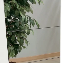 SCARPIERA 3 RIBALTE MOD. MULTIUSO CM 62X18 H. 116 BIANCO E SPECCHIO: vendita online SCARPIERA 3 RIBALTE MOD. MULTIUSO CM 62X18 H. 116 BIANCO E SPECCHIO in offerta